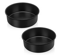 Onader Lot de 2 moules à gâteau, ronds, antiadhésifs, avec noyau en acier inoxydable, pour anniversaire, mariage, Noël, non toxique et sain, très résistant et facile à démouler, 16 cm