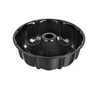 Onader Moule à kouglof - En acier au carbone - Avec revêtement antiadhésif - Rond - 25,5 cm - Pour gâteau, pain, sain et facile à nettoyer - Noir