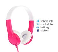 ONANOFF Buddyphones Discover Volume Limiting Kids Headphones | Durable, Comfortable,& Customizable | Pink