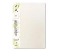 ONAO Papier de riz japonais imprimable format A4 (30 feuilles), papier de copie multifonction pour imprimantes laser et jet d'encre, fabriqué au Japon, blanc