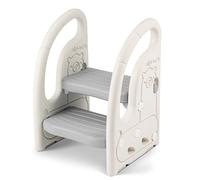 Onasti Marche Pied pour Enfant, Tabouret 2 marches pour bébé, Rehausseur Stable, Multifonction et Antidérapant.avec Poignées Parfait pour Cusine, Salle de Bain, Apprentissage de la propreté