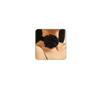 ONBRIG Collier ras du cou en velours noir avec rose rouge pour femme - Collier ras du cou floral pour printemps et été, 16 inch, Métal, Pas de gemme
