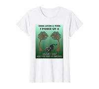 Once Upon a Time i Picked up a Black Cat The Reste is History T-Shirt Graphique avec Valeur, Femme, Blanc, XL