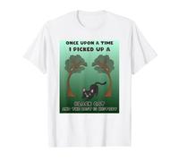 Once Upon a Time i Picked up a Black Cat The Reste is History T-Shirt Graphique avec Valeur, Homme, Blanc, M