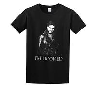 Once Upon A Time Im Hooked Captain Hook Unisex T-Shirt Printed Tee Graphic Top Men Black Shirt S