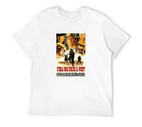 Once Upon A Time in The West Spaghetti Western Unisex T-Shirt Printed Tee Graphic Top Men White Shirt L