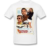 Once-Upon Time Hollywood Men's Comfortable Classic Shirt Fun T-Shirt White Manches Courtes(Medium)