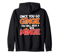 Once You Go Ginge Flame Rude Party Design pour cerf et Poule Sweat à Capuche