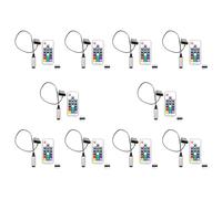 Onchdbfhuu 10X ContrôLeur D'Effet D'ÉClairage de Ventilateur D'Ordinateur, 5V 3 Broches/12V 4 Broches RVB Contrôle de D'ÉQuipement de Ventilateur/TéLéCommande avec Marche/ArrêT