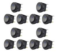 Onchdbfhuu 12Pc 12V 20A Interrupteur à Bascule LED à Lumière Bleue SPST ContrôLe