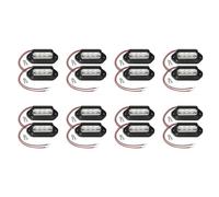Onchdbfhuu 16 Pièces SéRies 12 V LED NuméRo de Plaque D'Immatriculation LumièRe pour Voiture Bateaux Moto Automobile Avion RV Camion Remorque Lampes ExtéRieures