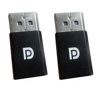 Onchdbfhuu 2 Adaptateur D'Affichage Virtuel DP 4K Displayport Prise Factice EDID sans Tête Émulateur Fantôme Carte Graphique Tricheur