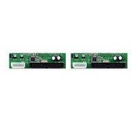 Onchdbfhuu 2 Pièce 7 + 15 Broches 2,5 SATA vers 3,5 Pouces IDE Adaptateur Convertisseur Mâle 40 Broches Port pour 133 100 HDD CD DVD Série