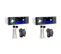 Onchdbfhuu 2Ensemble Lecteur MP5 de Voiture avec Écran de 4,1 Pouces Compatible avec Bluetooth 1 Din Système Audio à Distance USB AUX FM Support Caméra de Recul