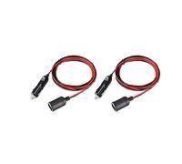 Onchdbfhuu 2X 12V 24V 15A Prise Allume-Cigare Robuste Mâle Rallonge Câble d'alimentation avec Fusible 3.7M