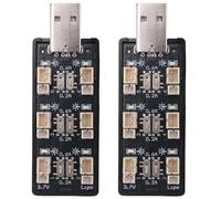 Onchdbfhuu 2X 1S LiPo Batterie Chargeur USB 3.7V / 4.20V 6 Canaux 1S Chargeur LiPo Micro-JST 1.25 JST-PH 2.0 MCX MCPX Connecteurs