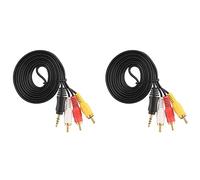 Onchdbfhuu 2X 4.9Ft Long 3.5mm Jack A 3 Male Adaptateur AV Extension Cable pour TV VCD DVD