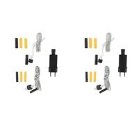 Onchdbfhuu 2X Adaptateur d'alimentation pour ÉLiminateur de Batterie AA AAA Remplacer 2 3 Piles AA AAA 1.5V pour Lampe à LED, Radio et Plus, Prise EuropéEnne