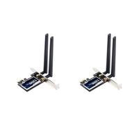 Onchdbfhuu 2X Adaptateur PCI-E sans Double Bande 1200 Mbps avec Carte Wi-FI Bluetooth 4.0 pour Ordinateur de Bureau, Compatible avec 7/8/10/11