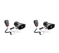 Onchdbfhuu 2X Alarme D'Avertissement de Voiture Camion 7 Sons Alarme Forte Haut-Parleur 12V SirèNe d'air MéGaphone Police Pompiers de Voiture 110DB