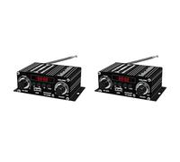 Onchdbfhuu 2X Amplificateur Bluetooth Numérique 12 V Maison Voiture 2 Canaux HiFi Son Haut-Parleur Récepteur FM Amplificateur Audio B AMP