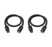 Onchdbfhuu 2X Câble d'alimentation HiFi 12 AWG, Câble d'alimentation HiFi, Câble d'alimentation UE, 250 V/15 A pour Haut-Parleurs, Caisson de Basses, Platine, Amplificateur 100 cm