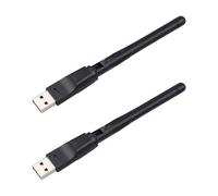 Onchdbfhuu 2X Carte sans RT5370 Adaptateur WiFi USB Portable 2,4 G 150 Mbps Antenne WiFi Récepteur WiFi USB pour PC et Boîtier TV