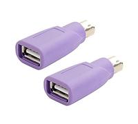 Onchdbfhuu 2X Connecteur PS2 vers USB, Mini-Adaptateur pour Souris et Clavier D'Ordinateur, Convertisseur de Souris et de Clavier