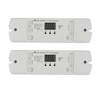 Onchdbfhuu 2X Convertisseur 4 Canaux DMX512 à 1-10V/0-10V, EntréE DC 12V-24V, Transformateur de Signal D'Affichage NuméRique 4CH RDM DL-L
