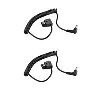 Onchdbfhuu 2X Enroulé 1M / 3.28Ft D-Tap 2Pin Mâle A DC 5.5 x 2.1mm Extension de Câble Adaptateur Ligne ÉLastique pour Anton V-Mount Batterie DSLR Cage Rig Alimentation