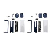 Onchdbfhuu 2X Ensembles de Batteries Rechargeables, Carte Principale et Boîtier PD, Charge, Alimentation Mobile, Batterie Li-ION 18650 Rechargeable en Vrac, Bleue