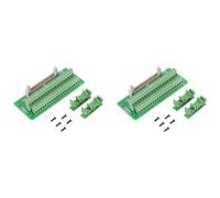 Onchdbfhuu 2X Interface de PLC de Prise de Bornier de Carte de Dérivation de Bande de Connecteur D'IDC40P 40Pin avec Le Support, pour Le PLC, Support de Rail DIN