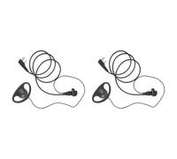 Onchdbfhuu 2X Kit de Casque D'ÉCoute à MIC PTT Mic en Forme de D 2 Broches Radio ÉCouteur Talkie-Walkie Crochet d'oreille