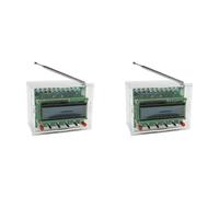 Onchdbfhuu 2X Kit Électronique Radio FM Soudage de Production RDA5807 Fréquence Réglable 87-108MHZ avec Écran LCD Lumière LED pour Bricolage