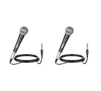 Onchdbfhuu 2X Microphone Dynamique Microphone Filaire Portable Professionnel pour Karaoké Live Vocal Performance Microfone
