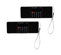 Onchdbfhuu 2X Multifonction Numérique FM Radio MéDia Haut-Parleur Mp3 Lecteur de Musique Support Carte TF USB Drive avec Affichage de L'écran LED et Fonction Minuterie