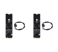 Onchdbfhuu 2X NGFF M.2 +E Key Slot vers M.2M Key PCIe PCI-Express WiFi Card Adapter NVMe Wireless LAN Card Adapter