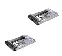 Onchdbfhuu 2X Plateau de Rangement pour Disque Dur de 3,5 Pouces pour Serveurs PowerEdge - avec Adaptateur de Disque Dur de 2,5 Pouces Support NVMe SSD SAS SATA