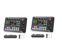 Onchdbfhuu 2X Podcast de Mélangeur Audio de Carte Son en Direct F998, Changeur de Voix pour Carte D'Effets Sonores pour Microphone Karaoké