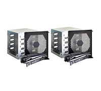 Onchdbfhuu 2X Rack de Cage de Disque Dur HDD Grande Capacité 5,25 Pouces à 5X 3,5 Pouces Plateau de Disque Dur SAS SATA