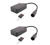 Onchdbfhuu 2X Récepteur de Télécommande sans XLR Portable 3 Broches pour Machine à Brouillard de Fumée Récepteur de Contrôleur de Scène DJ Buée 400W 900