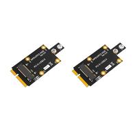 Onchdbfhuu 2X Sangle Adaptateur M.2 Key B vers Mini PCI-E Double Prise en Charge de la Carte Nano SIM Adaptateur 3G/4G/5G Module Pratique Multifonction