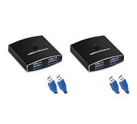 Onchdbfhuu 2X Sélecteur de Commutateur USB 3.0 Commutateur KVM 5Gbps 2 en 1 Commutateur USB Partage Bidirectionnel USB 3.0 pour Le Partage de Souris de Clavier D'Imprimante