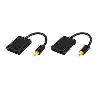 Onchdbfhuu 2X SéParateur Audio Optique NuméRique SPDIF 2 Voies Adaptateur de SéParateur Toslink 1 EntréE 2 Sorties Hub de SéParateur de Câble Optique SPDIF