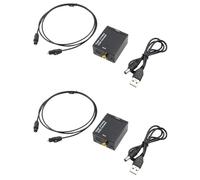 Onchdbfhuu 2X Toslink Coaxial Optique Numerique A L'Adaptateur de Convertisseur Audio Analogique L/R 3.5 mm