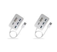 Onchdbfhuu 2X USB HUB 3.0 USB SéParateur 3 Ports Extenseur Multi USB Extension Multiple 3 0 Hub Lecteur de Carte SD USB3.0 Expandeur pour PC
