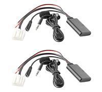 Onchdbfhuu 2X Voiture Bluetooth 5.0 Câble Aux Microphone Mains Téléphone Portable Adaptateur D'Appel Gratuit pour 2 3 5 6 MX5 RX8 CX7