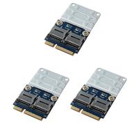 Onchdbfhuu 3X 2 SSD HDD pour Ordinateur Portable Double Micro-SD SDHC SDXC TF vers Mini PCIe Lecteur de Carte Mémoire MPCIe vers 2 Mini-Sdcards Mini Adaptateur PCI-E