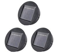 Onchdbfhuu 3X BoîTe à LumièRe LED Ronde de Remplacement à ÉNergie Solaire Smart Garden BoîTe à Batterie Solaire Cellules Solaires Chargeur de Batterie Poly Li-ION