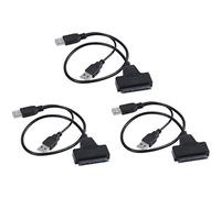 Onchdbfhuu 3X CâBle Adaptateur USB 2.0 vers SATA 33cm pour Disque Dur Externe SSD de 2,5 Pouces